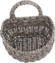 Rustic Style Hanging Basket Kitchen Storage Woven Wicker Flower Basket Vegetable Organizer