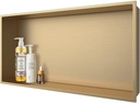 Shower Niche, Stainless Steel Shower Niche, Recessed Niche Shower for Bathroom Storage, No Tiling Required (24''×12'', Champagne Gold)