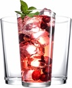 Drinking Glasses Set. Highball Glass Cups 17 oz by Home Essentials Water Colins Cooler Beverage Glassware. For the Bar, Beer, Juice, Iced Tea, and Cocktails. Dishwasher Safe. (Set of 4)