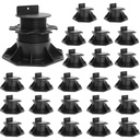 24Pack Adjustable Deck Support Pedestal, Deck Foundation Support Base for Floating Deck Platform, Deck Blocks Adjustable Deck Plastic Supports Pedestal Paver 2-3/8" to 5-1/2" by MCCKLE