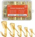 152Pcs Picture Hanging Kit, Picture Hangers 10lb, 20lb, 30lb, 50lb, 100lb Hooks with Nails, Heavy Duty Photo Frame for Pictures, Painting ,Mirror, Wall Art Mounting on Drywall, Wooden Wall