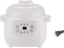 Ceramic Slow Cooker, 1l 200w Electric Soup Pot Small Crock Pot Ceramic Liner Small Crock Pot Versatile Small Slow Cooker for Porridge Rice Soup(US Plug)