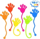 Sticky Hands Bulk 48 PCS Party Favors for Kids 4-8 8-12 Stretchy Sticky Hand Toy Christmas Stocking Stuffers for Kids Goodie Bag Stuffers Fillers Classroom Prizes Student Gifts Birthday Party Supplies