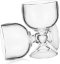 2 Pcs Glass Margarita Goblet Wine Glasses for Party Wedding Bars Transparent Glassware for Cocktails Juice Coffee Versatile Drink Cups