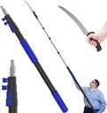 26FT Reach Pole Saws for Tree Trimming, Manual Pruning Pole Saw with 5-20FT Telescoping Extension Pole, Tree Pruner Tree Trimmer with 19" 3X Detachable Saw for Yard Garden Trees Palms Shrubs