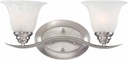 Volume Lighting Trinidad 2-Light Brushed Nickel Bathroom Vanity