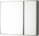 Blossom 25x26 Inch Aluminum Medicine Cabinet with Mirror – Recessed or Surface Wall Mounted Bathroom Storage with Adjustable Glass Shelves, Soft Close Hinges, Rust-Resistant and Modern Mirrored Design