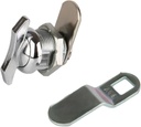 Thumb Operated Offset Cam Lock for RV Compartment Camper Storage Door,Non-Locking Replacement Lock,Keyless Knob Turn Furniture Cabinet Lock,Chrome Zinc Alloy (5/8 Inch（16mm)-1Set