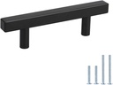 Peaha 3in Black Cabinet Hardware - 20 Pack Square Pulls and Knobs