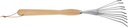 Hand Rake Gardening Tool with Ergonomic Handle Design for Soil Spreading and Root Digging for Gardens and Flowerbeds
