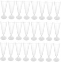 40pcs Unbreakable Plastic Cocktail Goblets Stemmed Party Drinkware for Weddings Bars Restaurants Safe Smooth Surface Drinking Wine Flutes