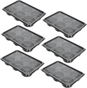 Unomor 6pcs Cupcake Holders Pastry Packaging Boxes Six Compartments Cake Wrapping for Home Baking Desserts for Biscuits and More