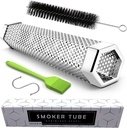 Smoke Tube - 12'' Smoke Tube for Pellet Grill 5 Hours of Billowing Smoke, Stainless Steel Pellet Smoker Tube for All Grill or Smoker, Hot or Cold Smoking
