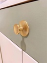 LBFEEL 4 Pack Brass Backplate with Gold Knob Cabinet Pulls Brushed Brass Drawer Dresser Knobs Kitchen Cabinet Handle Hardware (4, Gold)