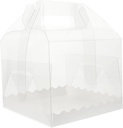 10pcs Portable Cake Boxes Cake Packaging Box Storage Case Birthday Dessert Storage