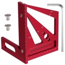 3D Multi-Angle Measuring Ruler for Woodworking - Aluminum Alloy Multi-Angle Square Ruler, Red Color, Imperial Measurements, Accurate Mini Carpenter Square, Includes Hex Wrench