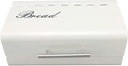 Bread Bin, Iron Bread Box with Clamshell Door for Kitchen Countertop, Large Capacity Food Pastries Storage Container for Kitchen Office