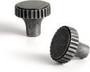 Goo-Ki Weathered Nickel Cabinet Knob - Striped Decorations Cabinet Pull Hardware for Bedroom, Kitchen, 6 Pack