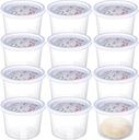 Pizza Dough Proofing Box - Set of 12 Stackable Dough Proofing Container with Lid for Family Size Dough