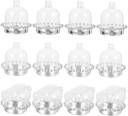 VOSAREA 12pcs Cupcake Tray Wedding Candy Box Cake Stand Cover Cake Stand Dome Multi-purpose Dessert Display