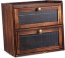 Kitchen Pantry Storage Cabinet Farmhouse Bread Proofing Box Capacity Storage Breadbox for Kitchen Countertop
