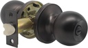 Probrico 4 Pack Interior Door Knobs Oil Rubbed Bronze Privacy Keyless Door Knob Door Lock Lockset for Bedroom Bathroom