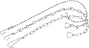 MECCANIXITY Toilet Flapper Chain, 22cm 26cm 3 Styles Toilet Handle Lever Lift Flush Replacement, 304 Stainless Steel 1 Set