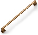 2 Pack Antique Brass Cabinet Pulls Square 7.56"(192mm) Hole Center Retro Vintage Cabinet Handles Drawer Pulls Cupboard Kitchen Hardware