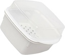 Microwave Steamer with Basket for Vegetables Double Layer Plastic Steamer Quick Cooking Healthy Nutritious