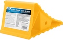 Camco Standard Wheel Chock for Trailers & RVs - Heavy Duty Trailer Wheel Chock Constructed of Durable Plastic w/UV inhibitors - for Use w/Tires Up to 26-inches - Re-Hitch in Confidence - 44412