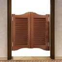 MTSON Swinging Doors Brown Retro Cafe Doors Handmade Double Swinging Door, Custom Saloon Bar Swing Half Door Two-Way Open for Hallway Counter, 70-140 Cm Wide (Size : W125xH90cm(49 3/16" x35 7/16"))