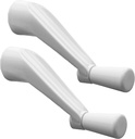 Window Crank Handle Replacement, (Pack of 2)(White Color) Fit to [3/8" Spline Socket Crank Handle]. Spline Socket, Smooth 360-Degree Operation.Casement,Compatible Andersen,Material: Zinc Alloy