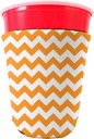 Chevron Stripe Party Cup Coolie Orange