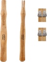 2 pack Wood Sledge hammer handle replacement for 2, 3 and 4 lb Complete Set with Wooden and Steel Wedges - Wood replacement ball pien hammer handle - Wood tool handle - Wooden handle hammers in bulk