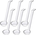 Tioncy 6 Pcs 1 Oz Small Ladle for Serving Sauce 7.09 Inches Plastic Mini Ladles Long Handle Spoon for Serving Sauce, Soup, Dressing, Punch Bowl, Toppings, Gravy, Cocktail, Fruit Juices(Clear)