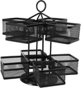Ciieeo 360degree Tea Bag Rack Tea Bag Plate Organize Box Storage Holders for Countertop