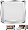 Air Fryer Baking Pan for Nuwave Bravo 12 in 1 21 Qt Air Fryer Toaster Oven, 11.2'' * 10.5'' Air Fryer Grill Pan Grill Plate Crisper Plate Rack Parts Accessories Tray, Stainless Steel