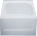 Kinro Composites W2754A RH-SPK White ABS Bath Tub with Apron