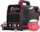 YESWELDER 135Amp MIG Welder,110V Flux Core Welder Flux Core MIG/Lift TIG/Stick 3-in-1 Large LED Digital Display Welding Machine IGBT Inverter Welder FLUX-135PRO
