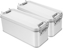 2pcs Rectangular Tin Box Buckle Tinplate Cookie Jar for Cranberry Cookies Pineapple Cakes and Snacks Packaging