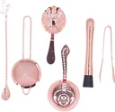 11PCS Cocktail Shaker Set, Stainless Steel Drink Mixer Set Bar Cocktail Mixing Tool Drink Mixing Bar Tool for Household (Rose Gold)