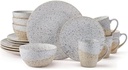 Pfaltzgraff Bexley Speckled 16 Piece Dinnerware Set, Service for 4, Multicolor