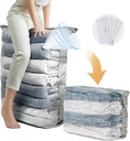 TAILI Vacuum Storage Bags 4 Pack, Jumbo Cube (31x40x15 Inch), Extra Large Vacuum Seal Bags for Clothing, Comforters, Blankets, Bedding, Sweater, Closet Organizers, Space Saving, Cream