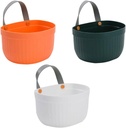 3pcs Bathroom Storage Bins Kitchen Hanging Baskets Farmhouse Style Garlic Decor for Kitchen