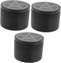 Cabilock 3pcs Metallic Candy Storage Jar Lid Small Box Lid for Cookies Biscuits Candies