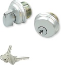 Storefront Door Lock Mortise Lock Commercial Door Cylinder Lock with Keys & Thumbturn Replacement Parts Silver