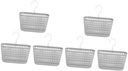 STOBAZA 6pcs Rotating Hanging Baskets Kitchen Bathroom Shower Storage Mesh Wall Organizer Decorative Elegant