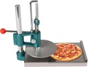 Manual Pizza Dough Press Machine, 7.9" Pizza Pastry Press Machine w/Dual Plates, 304 Stainless Steel 0.2" Thick Disc Dough Pastry Presser for Making Hand Pies Bread Molds Meatloaf, Height Adjustable