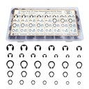 1000Pcs C Clips Assortment (M3-M28 19 Sizes) & E Clips Assortment Set (1.5mm-15mm 13 Sizes) | Black Carbon Steel Snap Rings Kit | Retaining Clip, Circlip, Fix-Rings for DIY/Industrial