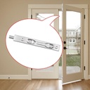 2 Pcs Door Flush Bolts - 6 Inch Concealed Security Door Locks for French Doors,Composite Doors,Wood Doors,Double Doors,Dummy Doors,Brush Stainless Steel Finish (Silver)